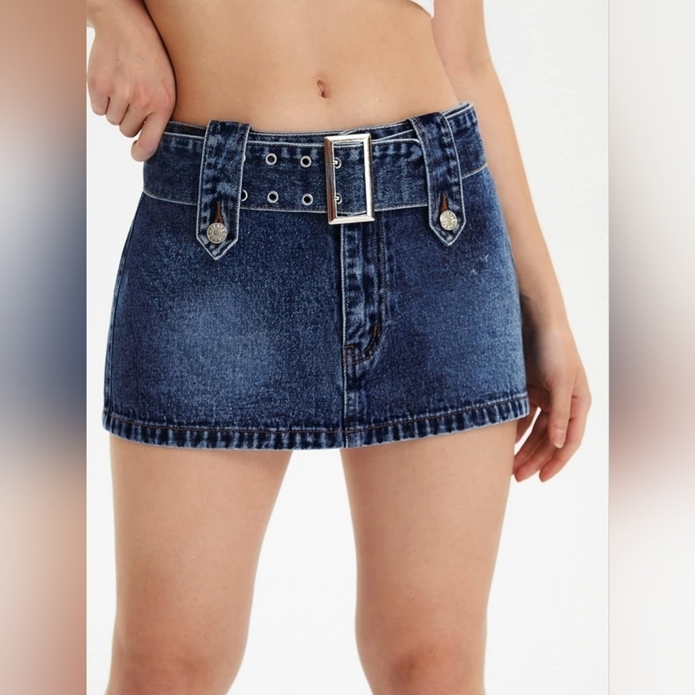 2 For $30 NEW! Denim Mini Skirt Size Medium